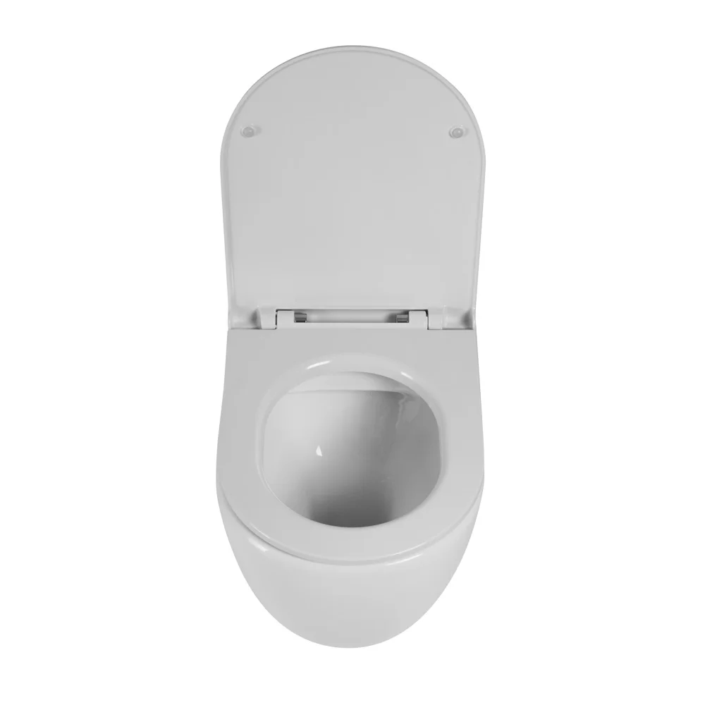 Приобрести belbagno унитаз безободковый приставной sfera-r с сиденьем дюропласт, микролифт, белый bb2141cbr/bb2034sc