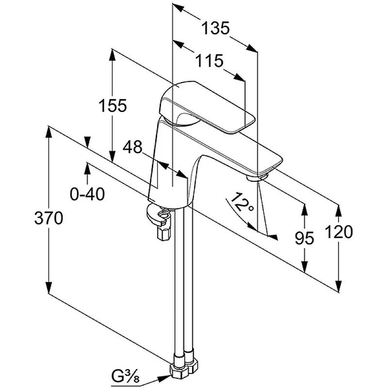 Приобрести kludi смеситель для раковины ameo, 155мм, хром 410260575