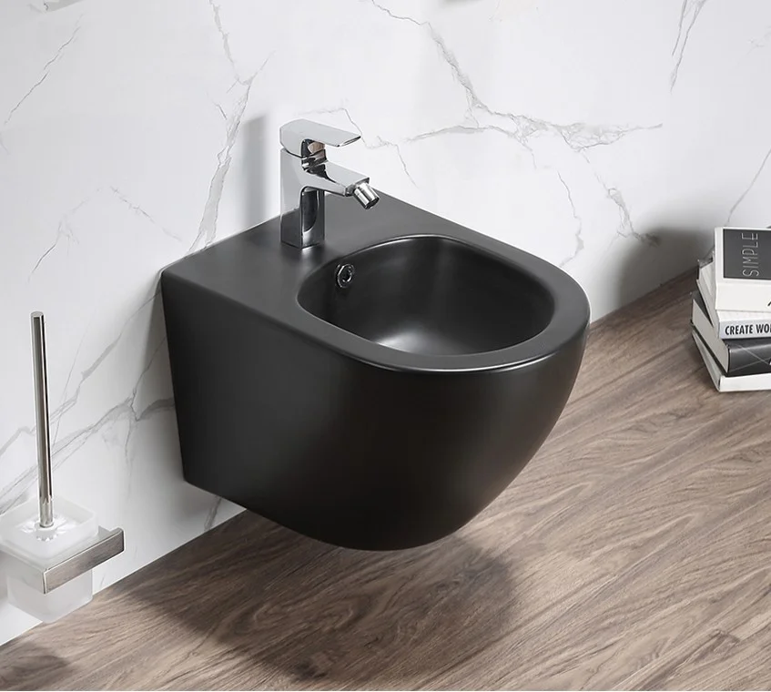 Приобрести azario биде подвесное grado 370х480 мм, черное az-0046-bn sp