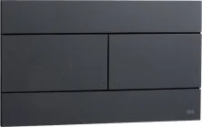 Панель механ. Двойная SLIM, пластик soft-touch, черный.