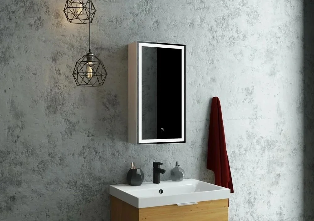 Приобрести continent зеркало шкаф с подсветкой allure 35х65 см, сенсорный включатель, правосторонее,белое