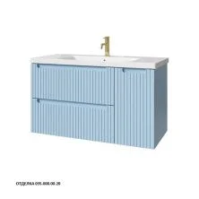 Caprigo Тумба с раковиной TERMIN-Smalty STRIPE 100 см, голубая, серая, эмаль