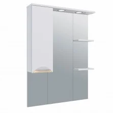 AQUA DE MARCO Зеркало-шкаф ELEGANSE 75 см, левое, белый\золото 1075GELE/L
