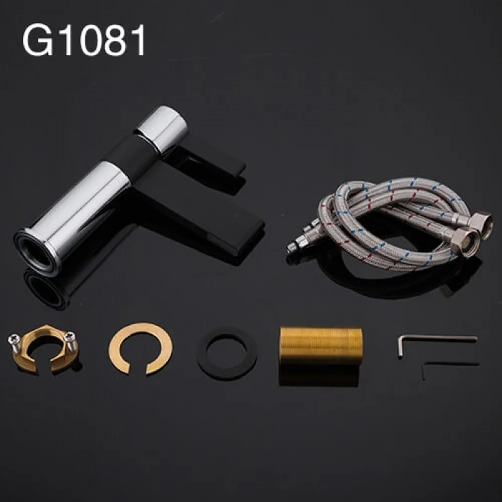 Приобрести gappo смеситель для раковины g1081, черный\хром 92568