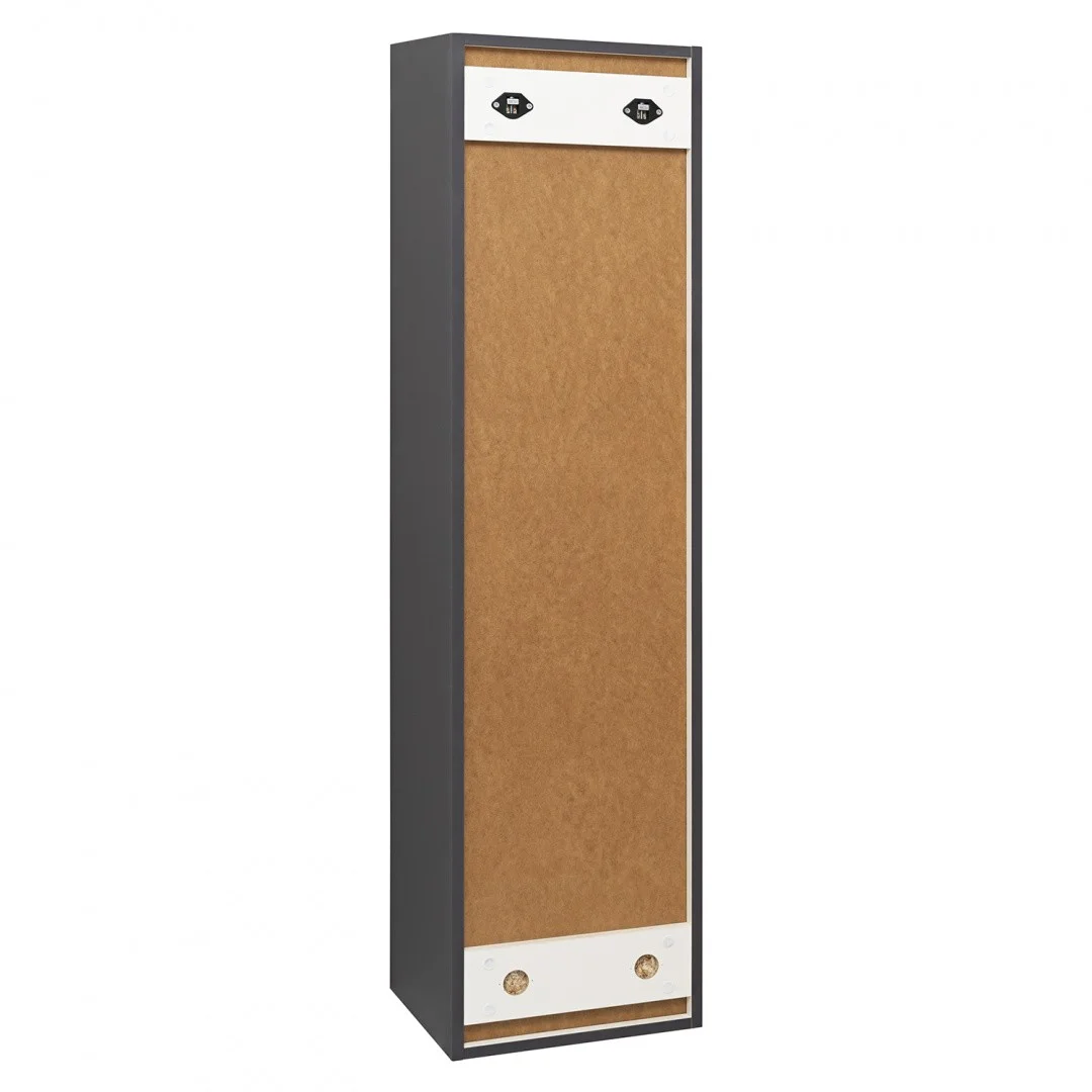 Приобрести шкаф-пенал подвесной monaco 35 см. белая кожа