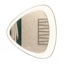 Azario Зеркало Edda 700*700, белый, влагостойкое с сенсорным выключателем, гравировка, CS00063649