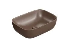 Hayzburg Накладная раковина чаша 45х32 см, кофеин матовый HB-0039MDB