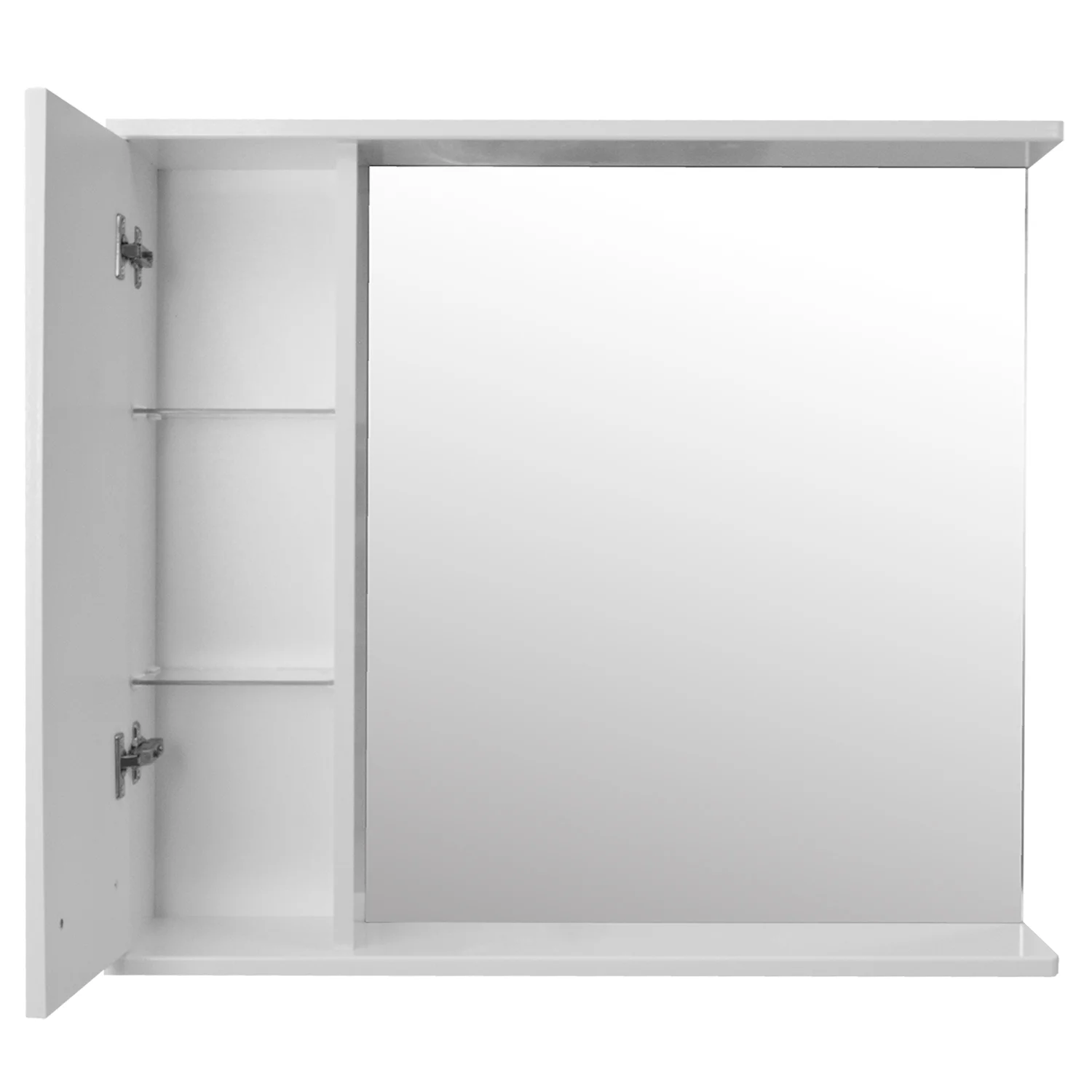 Приобрести loranto зеркало-шкаф дина 75х70 см, левосторонее, белое (cs00049719)