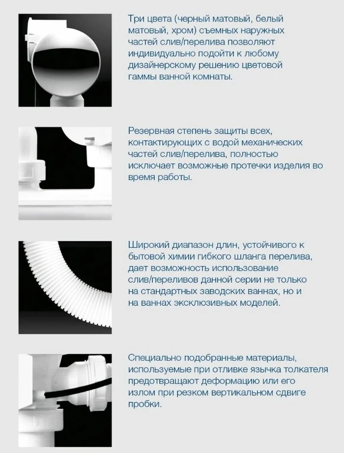 Приобрести mirsant сифон для душевого поддона drainage ar-3005 d 90 мм, хром ут000094118