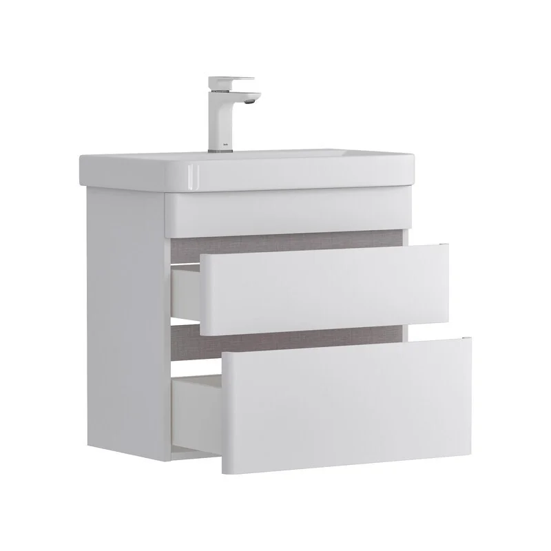 Приобрести equil тумба подвесная с раковиной soldi 60 см, белая tpsoldi60.2y-04