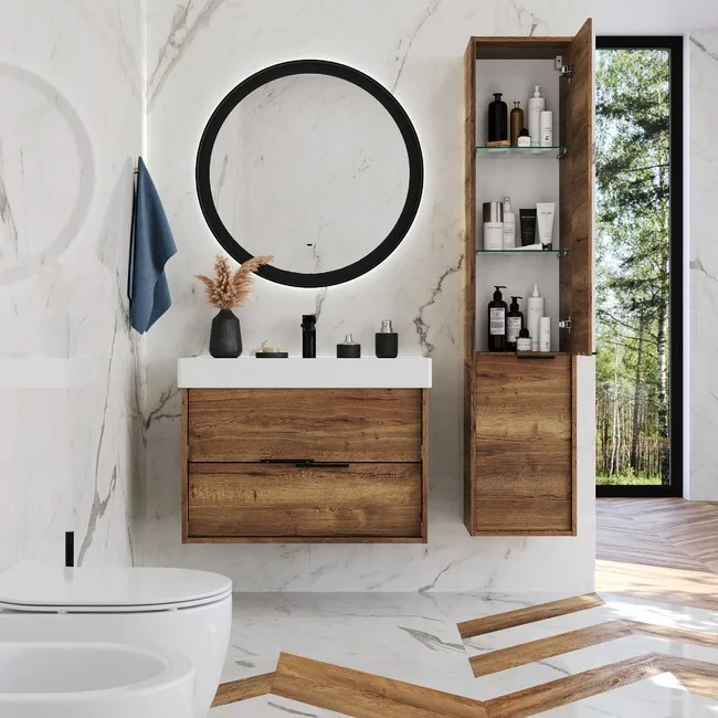 Приобрести briz тумба подвесная teso 60 см, дуб веллингтон, т18-65