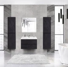 Cezares Тумба подвесная с раковиной MOLVENO 46 80 см Nero, черная MOLVENO 46-80-2C-SO-NC