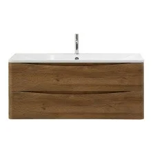 BelBagno Тумба с раковиной ACQUA 120 см, подвесная Rovere Rustico, белая раковина