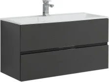 Aquanet Тумба с раковиной Алвита 100 см, серый антрацит