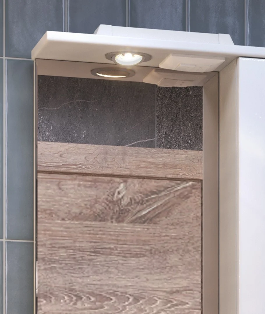 Приобрести vigo зеркало-шкаф callao 50 см, со спотом, правое, белое z.cal.50.r.el