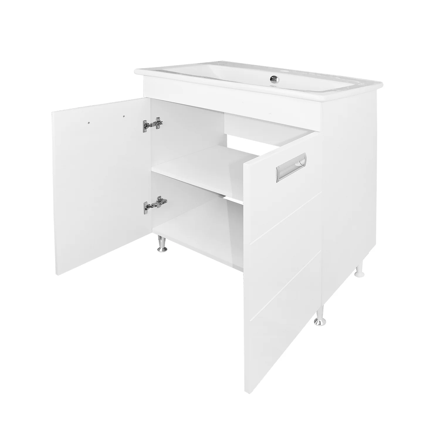 Приобрести loranto тумба напольная с раковиной дина 61х47см, белая (cs00092136)