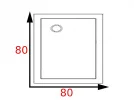 Заказать душевой поддон 80х80 см, квадратный 