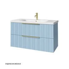 Caprigo Тумба с раковиной RAIN 100 см, голубая, эмаль