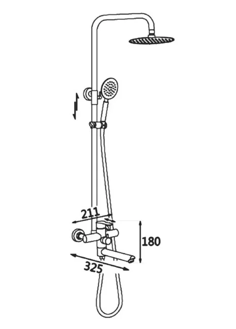 Приобрести душевая система vieir, lavato, нержавеющая сталь v313562