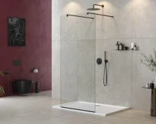 Cezares Душевая перегородка LIBERTA 80 см, черная LIBERTA-L-2-80-120-C-NERO