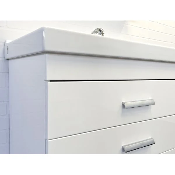 Приобрести сomforty тумба с раковиной никосия-80н белый глянец