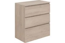 Aquanet Комод Сканди 70x40 см, Дуб эдгрейн (3 ящика)