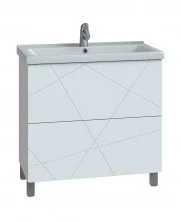 VIGO Тумба с раковиной Geometry 70см, 2 ящика, напольная, белая tn.GEO.FOS.70.2Y