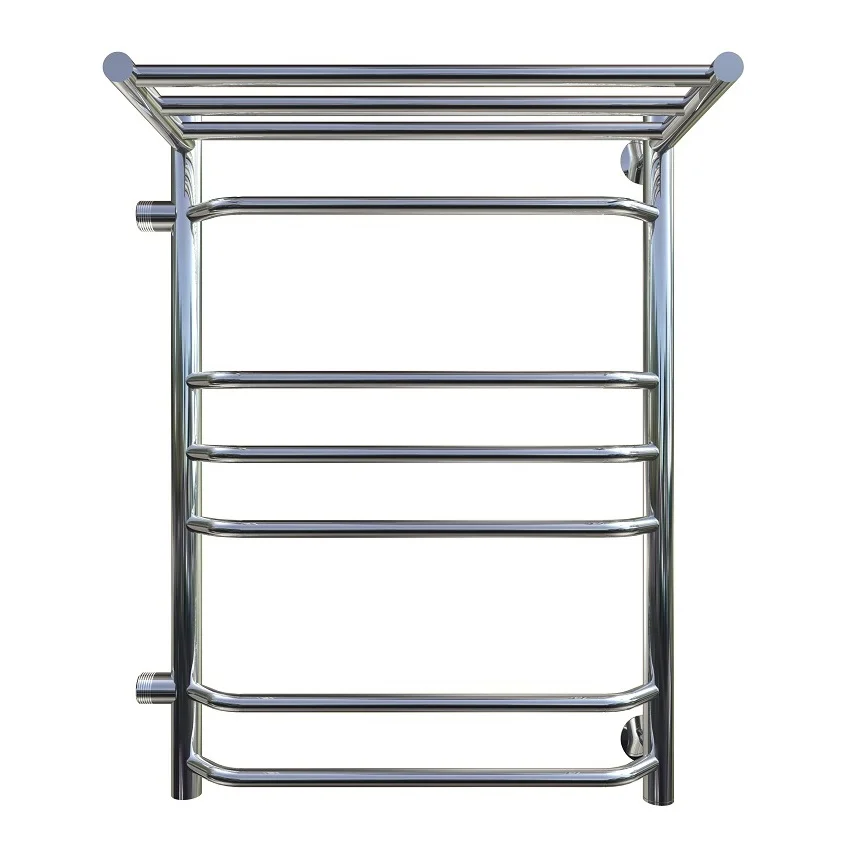 Приобрести тругор водяной полотенцесушитель браво 3 п7 500х800 мм l, пм с боковым подводом и полкой, хром 00-00015990