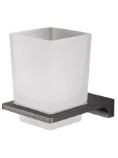 Стакан для зубных щеток с держателем WONZON & WOGHAND ECLIPSE, Темный графит (WW-9121-BGM)