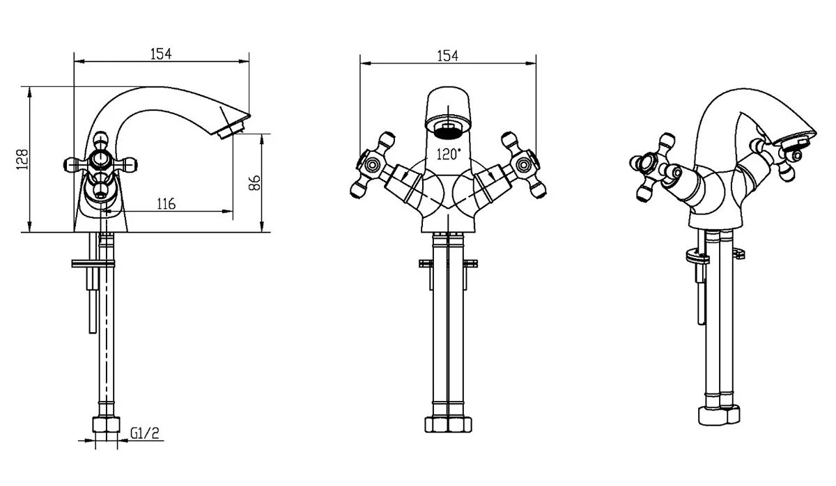 Приобрести boheme смеситель для раковины medici presente, бронза\кристаллы 311-sw