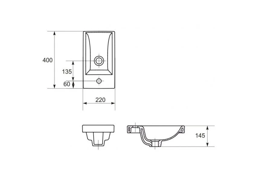 Приобрести тумба подвесная с раковиной cersanit melar 40 см, 1 дверца, белый