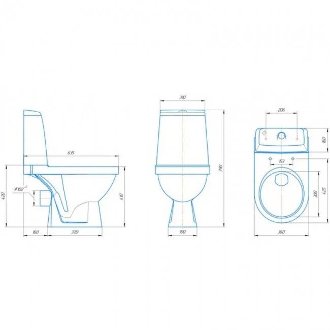 Приобрести rosa унитаз напольный браво, антивсплеск, белый, сиденье полипропилен 36143