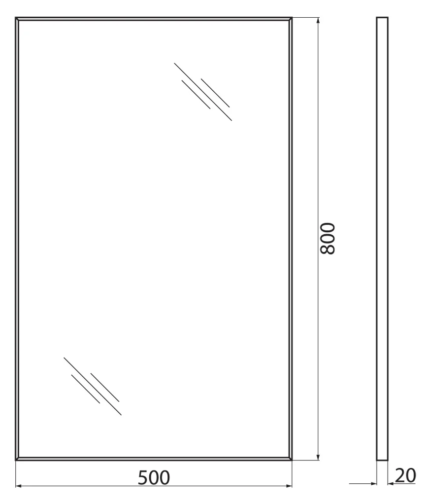 Приобрести belbagno зеркало 50х80 см spc-al-500-800