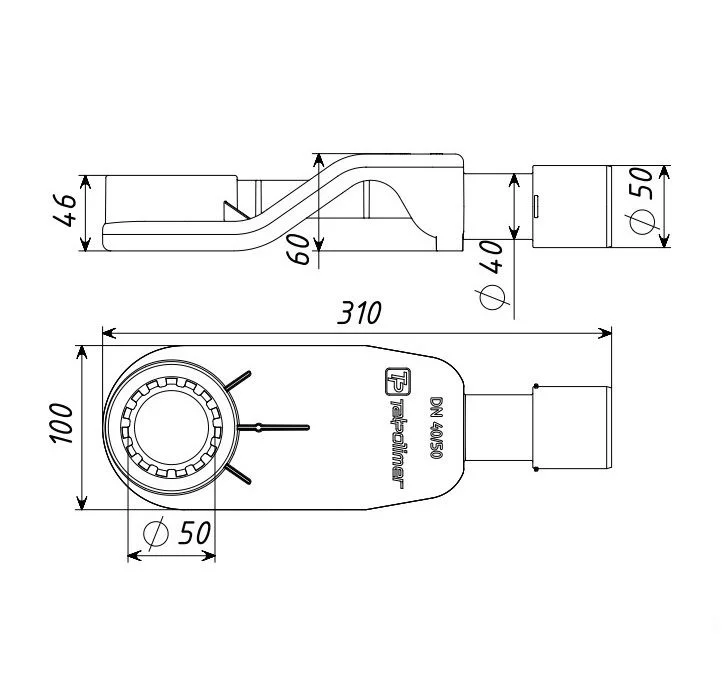 Приобрести душевой трап 60 см wonzon & woghand, темный графит (ww-65406t-gm)