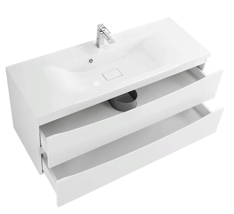 Приобрести тумба подвесная с раковиной belbagno marino-1200-2c-so-bl-p 120 см, bianco lucido