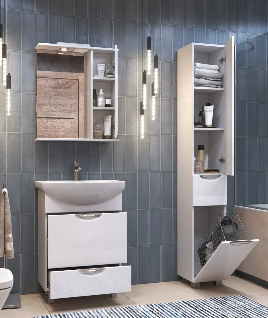 Приобрести vigo зеркало-шкаф callao 60 см, со спотом, правое, белое z.cal.60.l.el