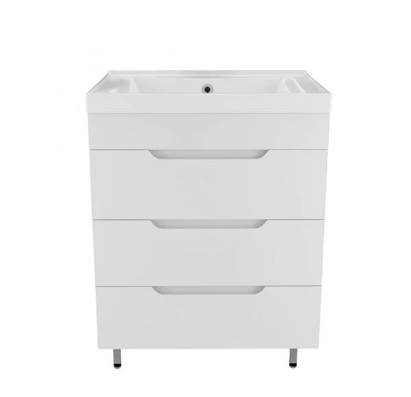 Приобрести mirsant тумба soho quadro, напольная с раковиной 60см с доводчиком