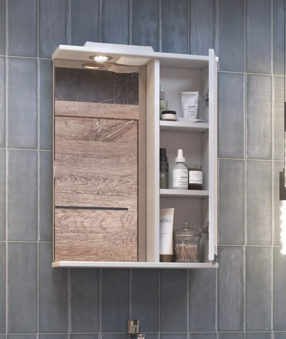 Приобрести vigo зеркало-шкаф callao 50 см, со спотом, правое, белое z.cal.50.r.el