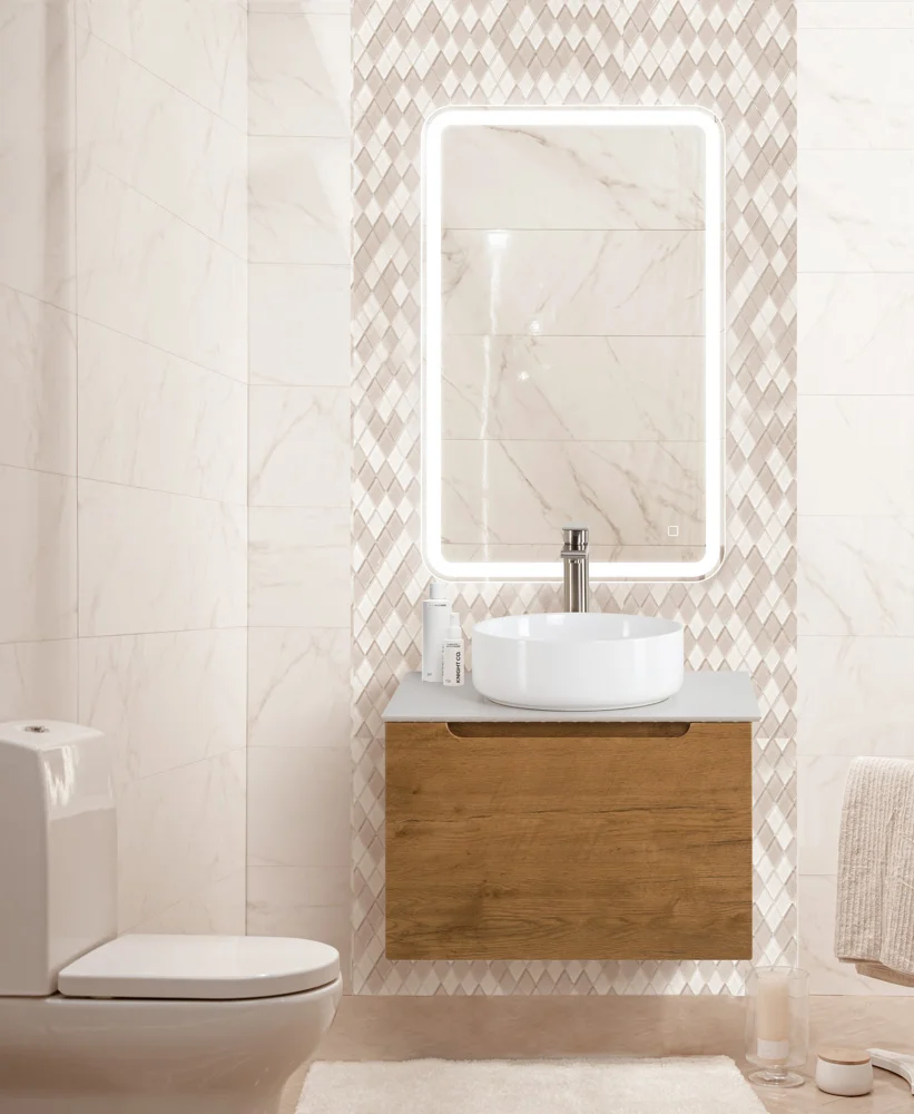 Приобрести belbagno тумба со столешницей etna 90 см, подвесная с одним ящиком rovere nature