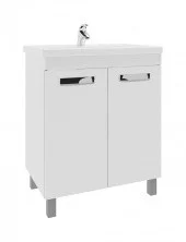 VIGO Тумба с раковиной Plaza 70см, 2 дверцы, напольная, белая tn.PLA.FOS.70.2D