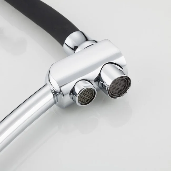 Приобрести gappo смеситель для кухни g4398-11 с фильтром и гибким изливом, хром\черный 99773