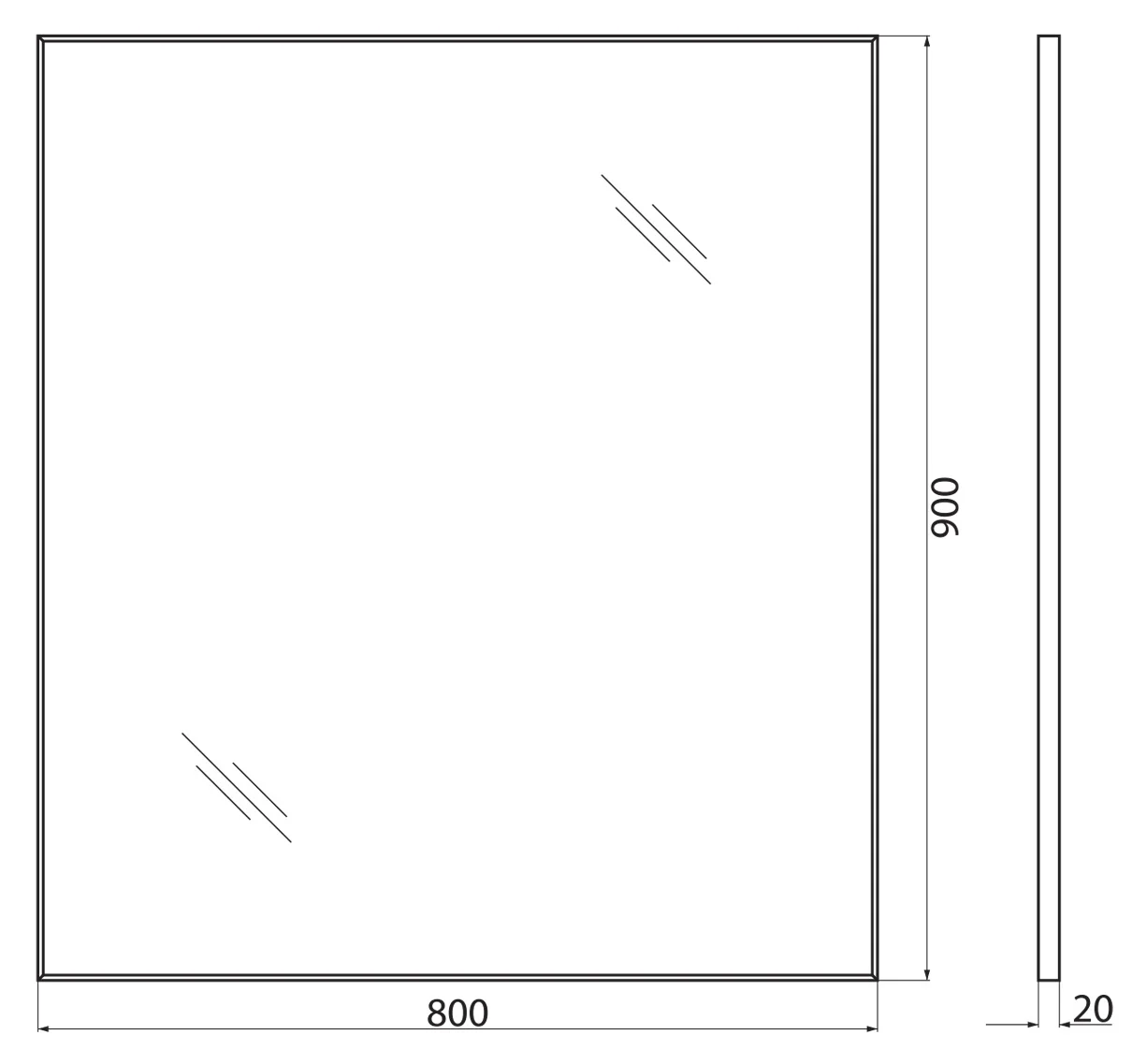 Приобрести belbagno зеркало 80х90 spc-al-800-900
