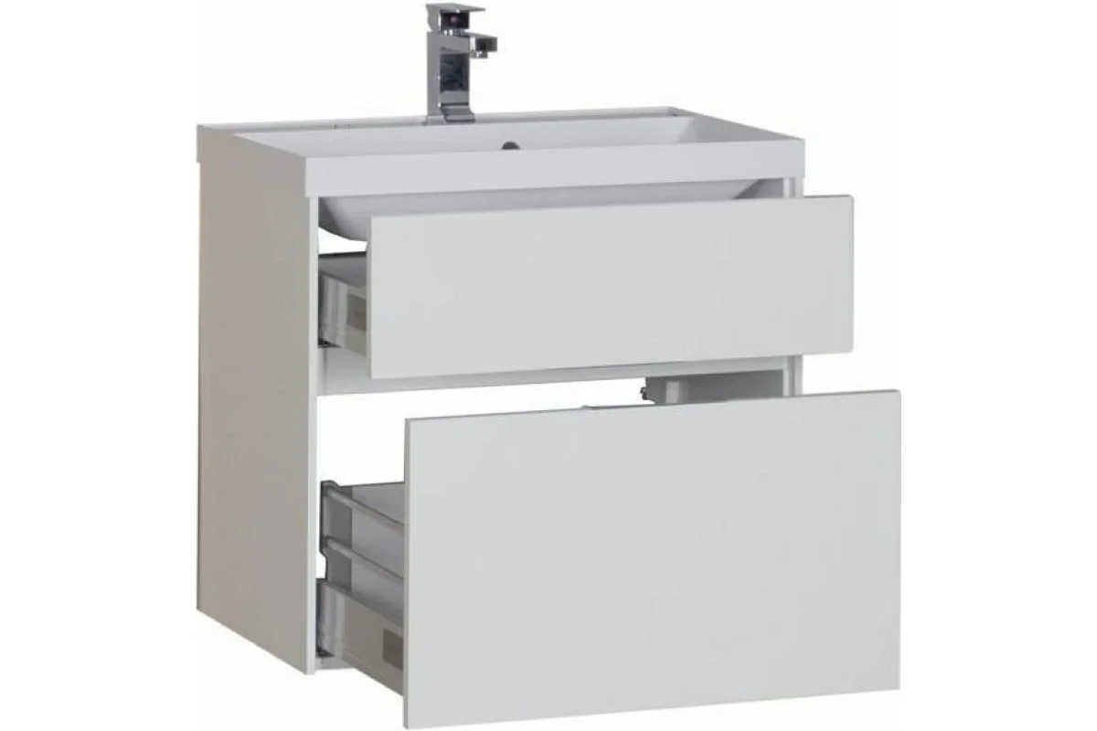 Приобрести aquanet тумба с раковиной латина 70 см, белая (2 ящика)