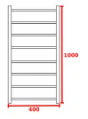 Заказать полотенцесушители 400х1000 мм, электрические, лесенка 