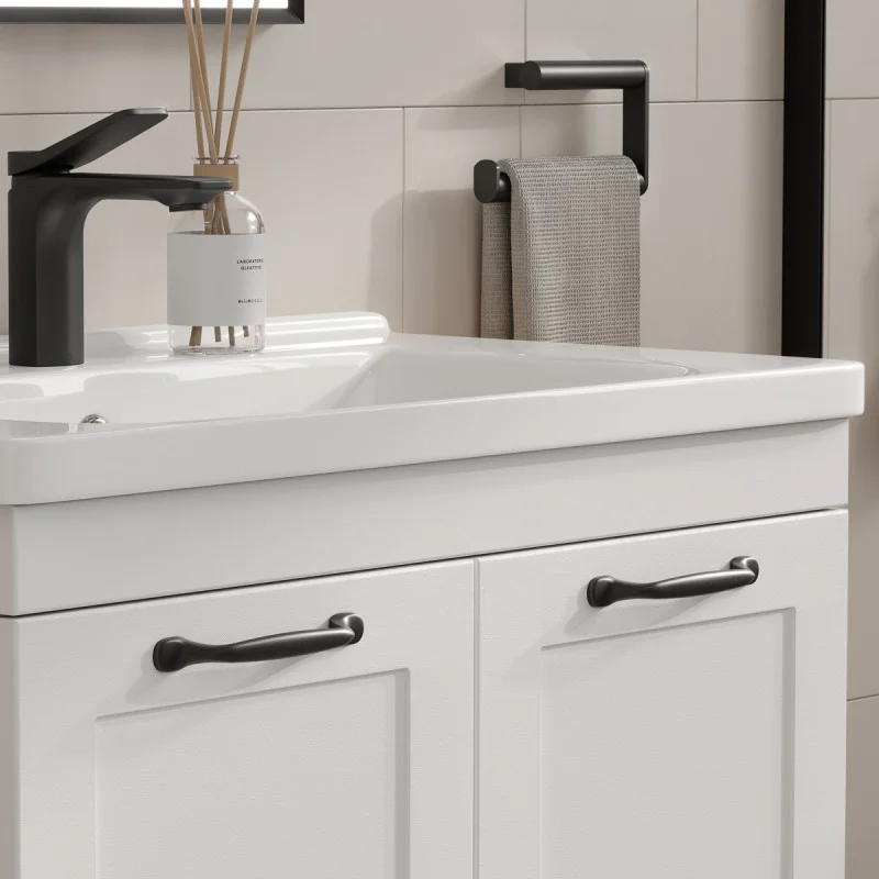 Приобрести equil тумба напольная с раковиной lago 80 см, белая\светлое дерево tnlago80.2d-04