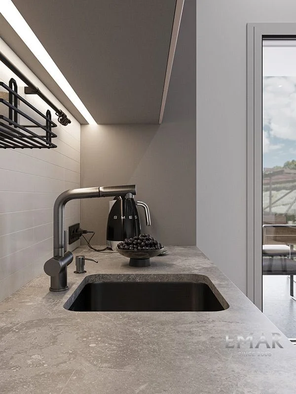 Приобрести emar смеситель для кухни, графит ес - 7026 pvd dark