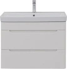 Тумба с раковиной Aquanet София 80 белый глянец (2 ящика) 00274002