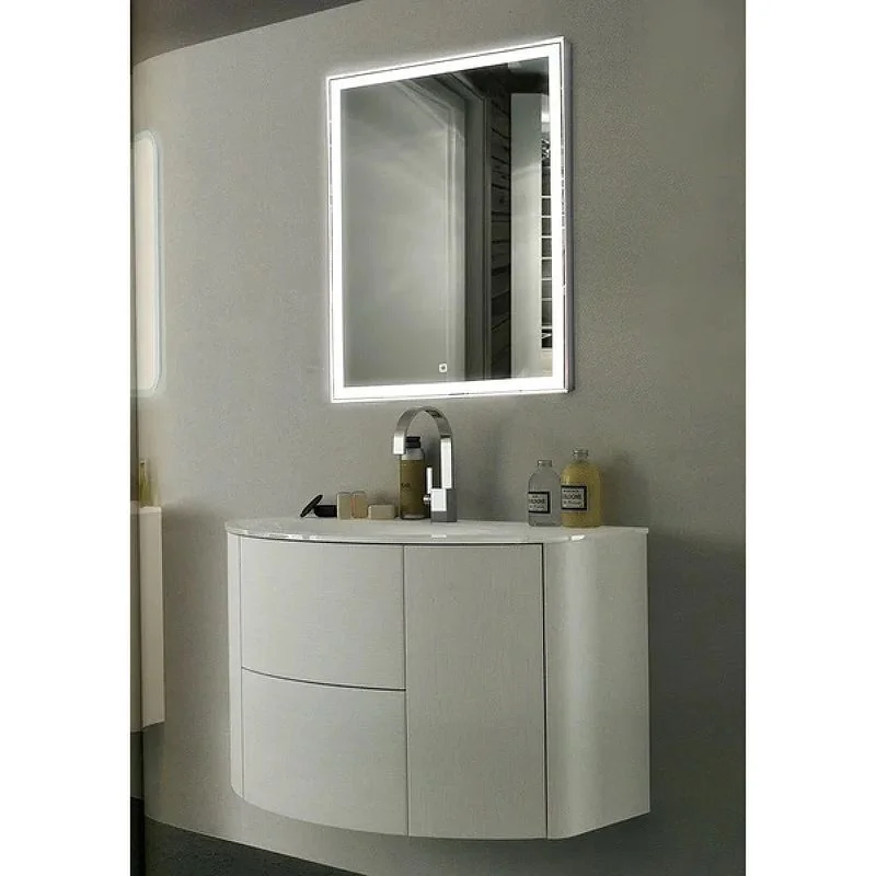 Приобрести continent зеркало с подсветкой strong 70х100 см, сенсорный включатель, серое