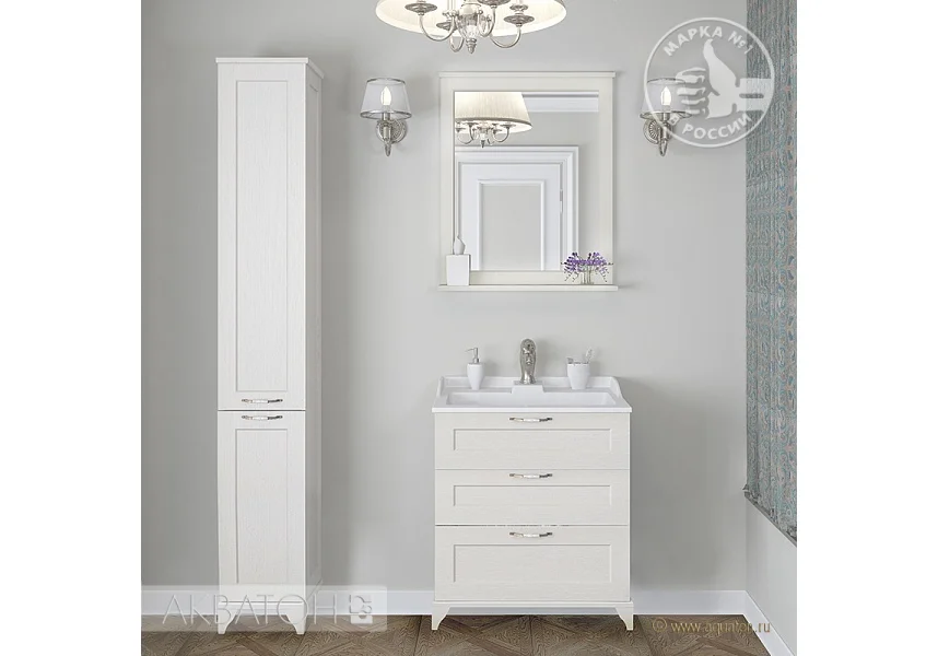 Приобрести тумба напольная с раковиной акватон леон 65н 1a194601lbps0, 1a708731fb010, дуб белый