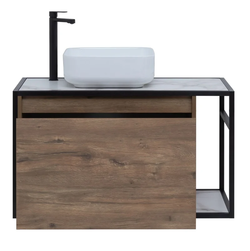 Приобрести aquanet тумба со столешницей nova lite loft 90 см, l дуб рустикальный